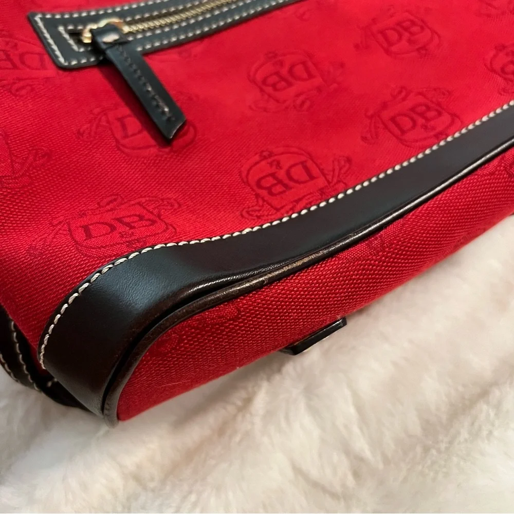 Red Dooney & Bourke Logo Black Trim Satchel - Picture 9 of 10